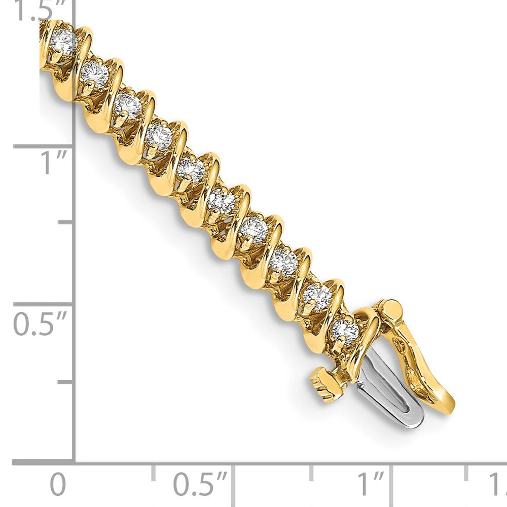 14k Yellow Gold 2 Ct. Lab Grown Diamond VS/SI+ G+ Roind Tennis Bracelet