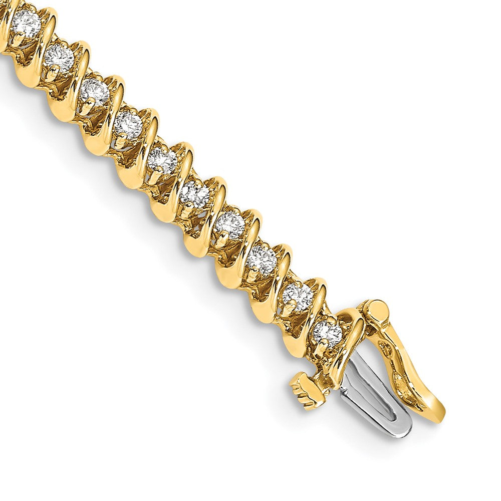 14k Yellow Gold 2 Ct. Lab Grown Diamond VS/SI+ G+ Roind Tennis Bracelet