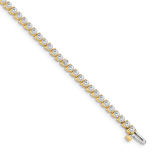 14k Yellow Gold 4 3/4 Ct. Lab Grown Diamond VS/SI+ G+ Tennis Bracelet