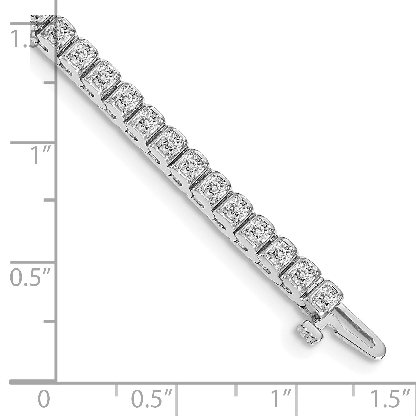 14K White Gold Lab Grown Diamond VS/SI FGH Tennis Bracelet