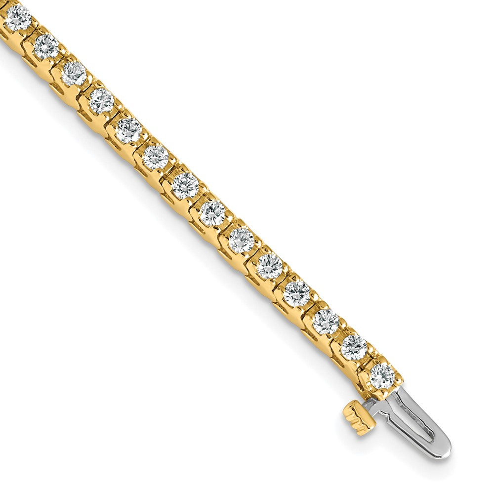 14k Yellow Gold 14ky Lab Grown VS/SI FGH Diamond Tennis Bracelet