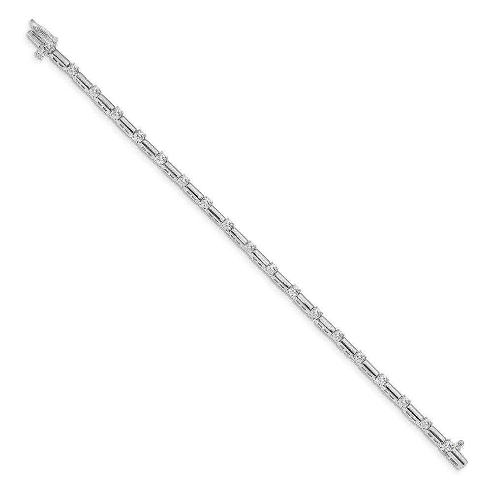 14K White Gold Lab Grown Diamond VS/SI FGH Tennis Bracelet