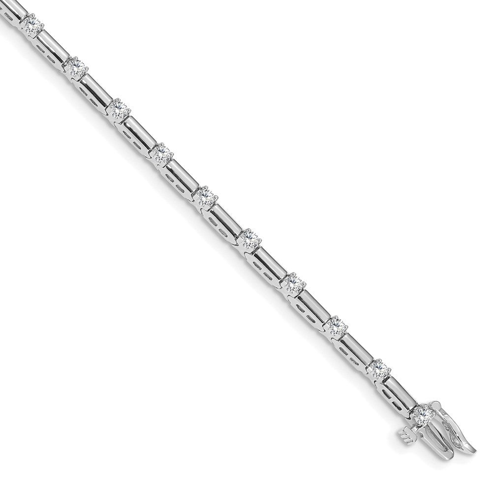 14K White Gold Lab Grown Diamond VS/SI FGH Tennis Bracelet