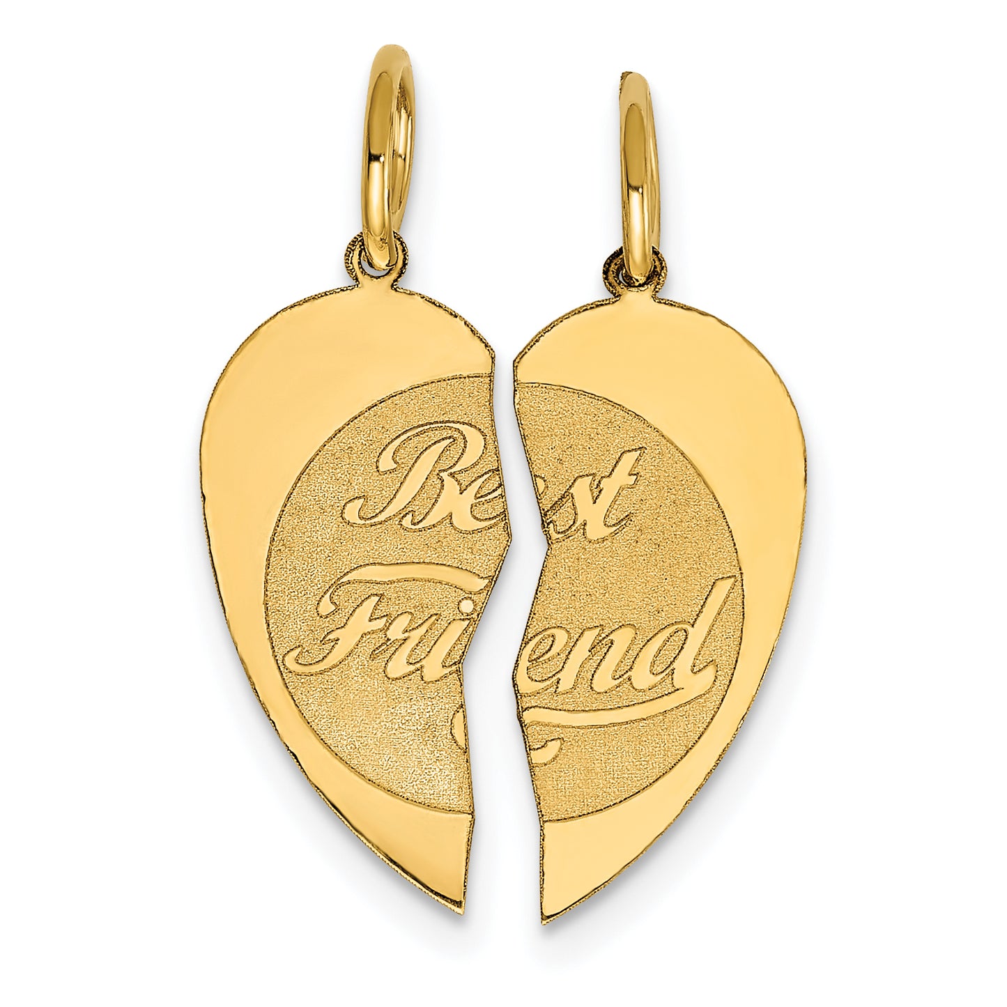 14k Yellow Gold 14K 2-piece BEST FRIEND Charm