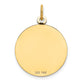 14k Yellow Gold 14k HAPPY BIRTHDAY Disc Charm with CZ Flower