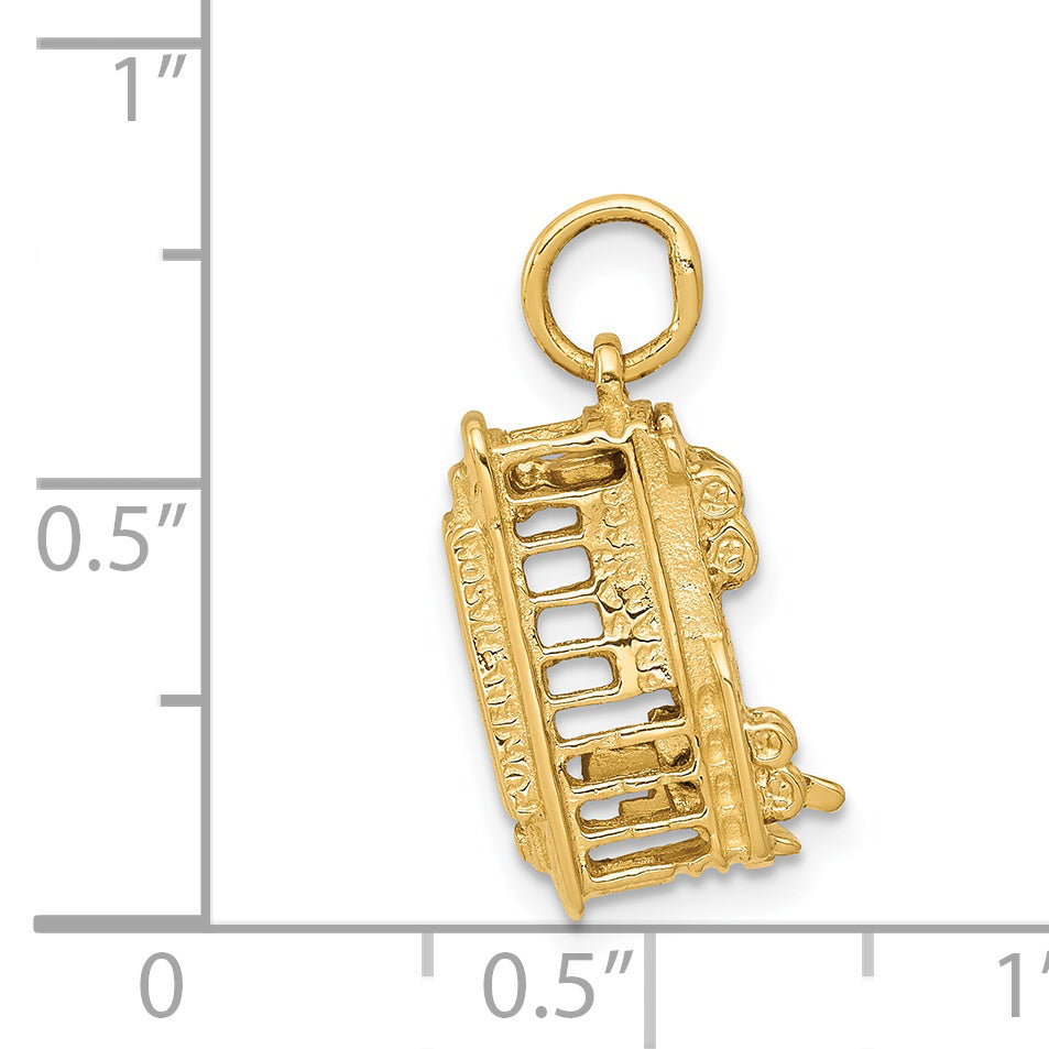 14k Yellow Gold 14k Trolley Charm