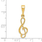 14k Yellow Gold 14k Treble Clef Charm