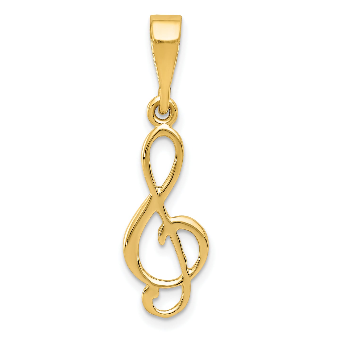 14k Yellow Gold 14k Treble Clef Charm