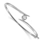 14k White Gold 1/2 Ct. Lab Grown Diamond VS/SI+ G+ Bangle Bracelet