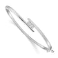 14k White Gold 1/3 Ct. Lab Grown Diamond VS/S FGH Bangle Bracelet