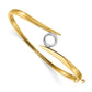 14k Two-Tone 1 Ct. Lab Grown Diamond VS/SI+ G+ Bangle Bracelet