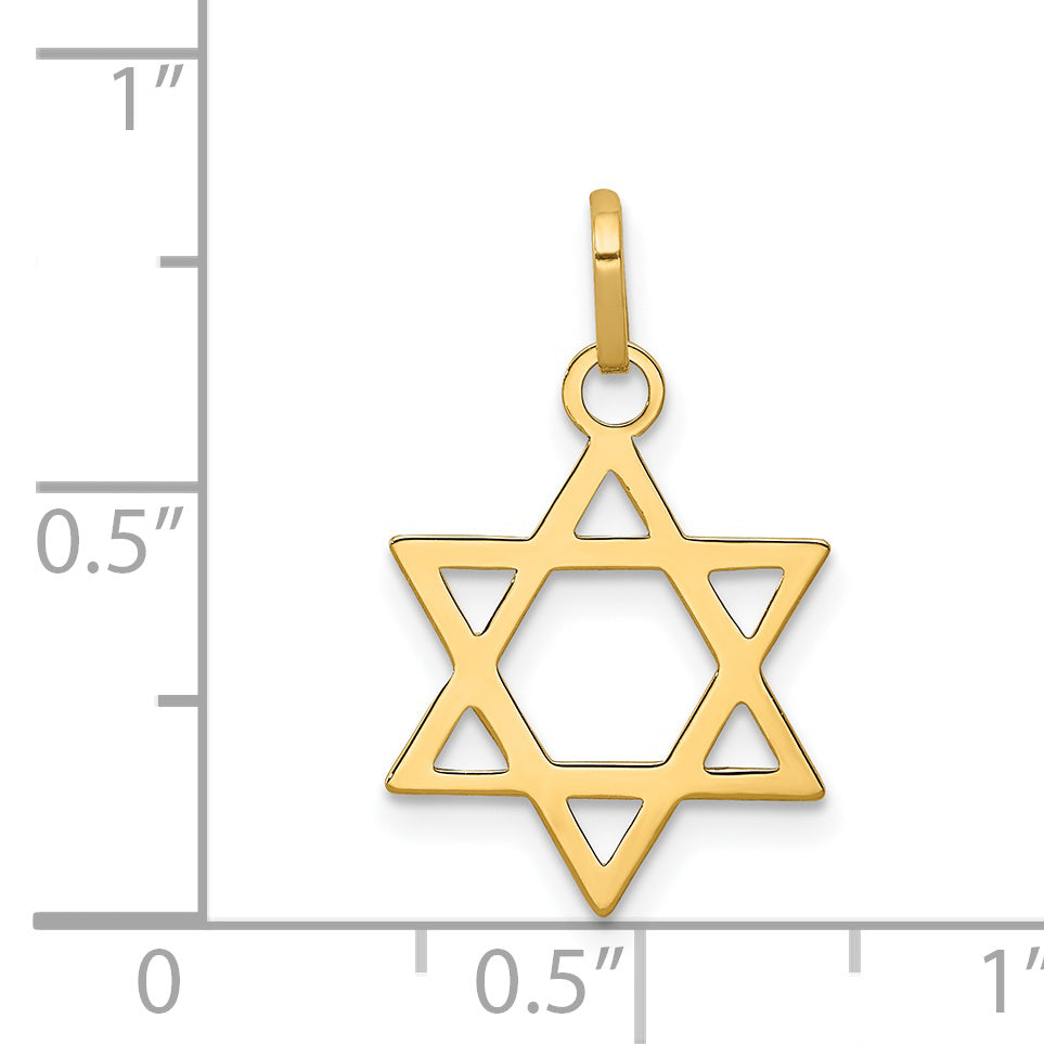 14k Yellow Gold 14k Star of David Pendant