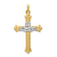 14k Two-tone 14k Two-tone Claddagh Cross Pendant