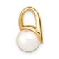 14k Yellow Gold 14k 8-9mm White Freshwater Cultured Pearl Pendant Slide