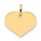 14k Yellow Gold 14K Polished Heart Shaped Disc Pendant