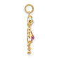 14k Yellow Gold 14k June Girl Birthstone Charm