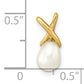 14k Yellow Gold 14K 5-6mm White Teardrop Freshwater Cultured Pearl Pendant