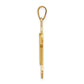 14k Yellow Gold 14k Solid Satin Engravable Boy Jumping Charm