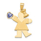 14k Yellow Gold 14k Girl with CZ June Birthstone Charm