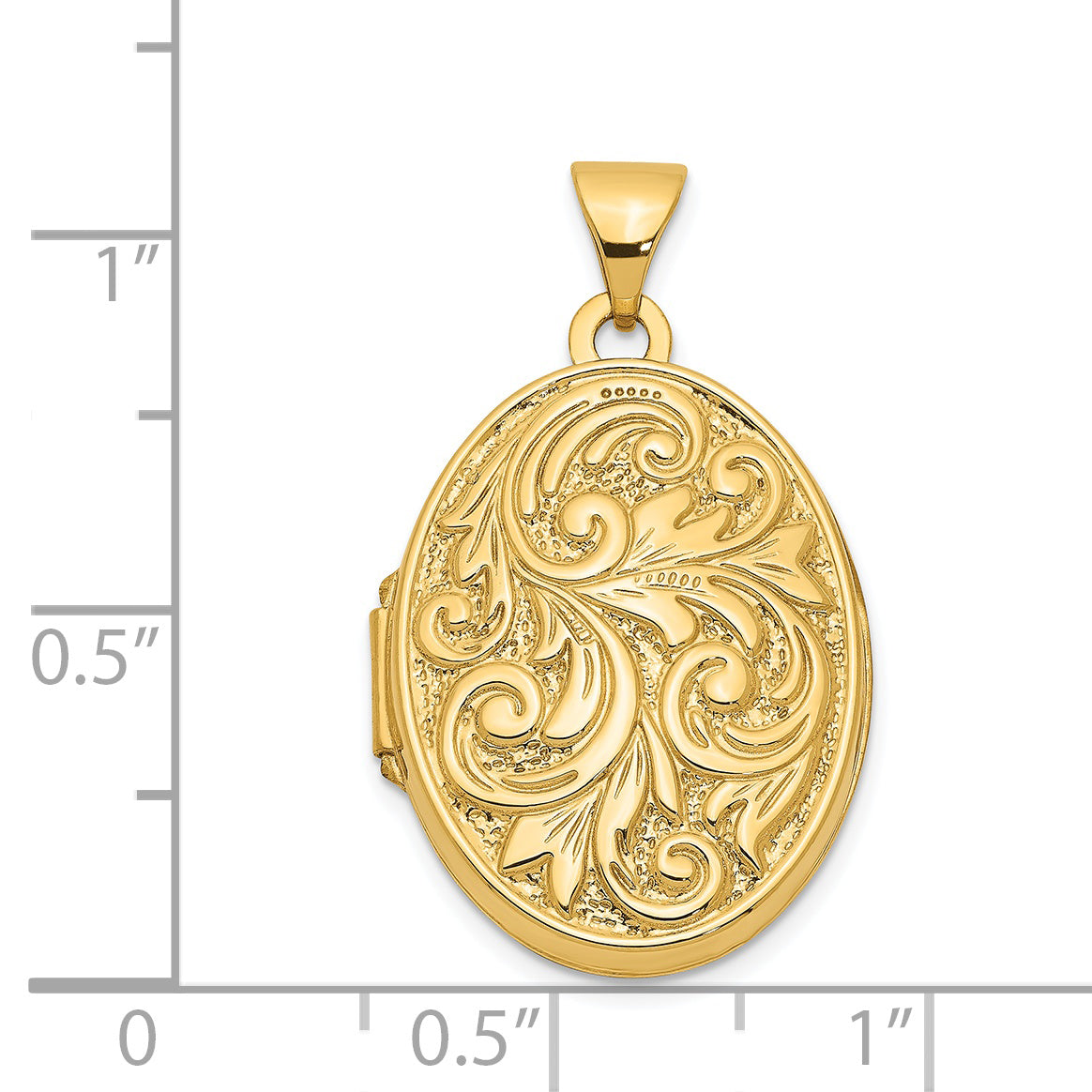 14k Yellow Gold 14k Love You Always Swirl Reversible Locket