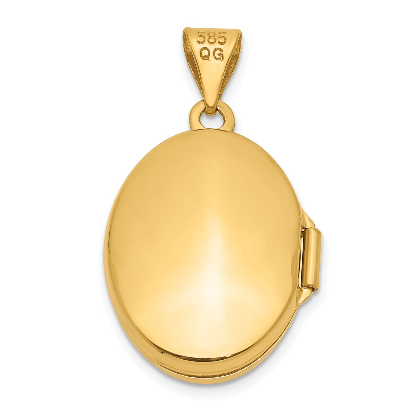 14k Yellow Gold 14k Yellow Gold Plain Polished Oval Locket