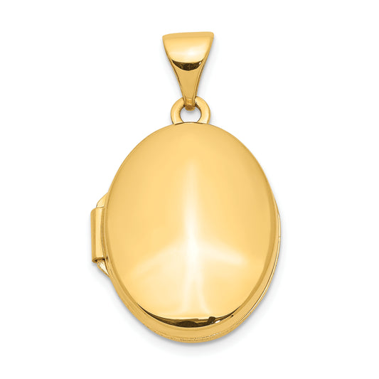 14k Yellow Gold 14k Yellow Gold Plain Polished Oval Locket