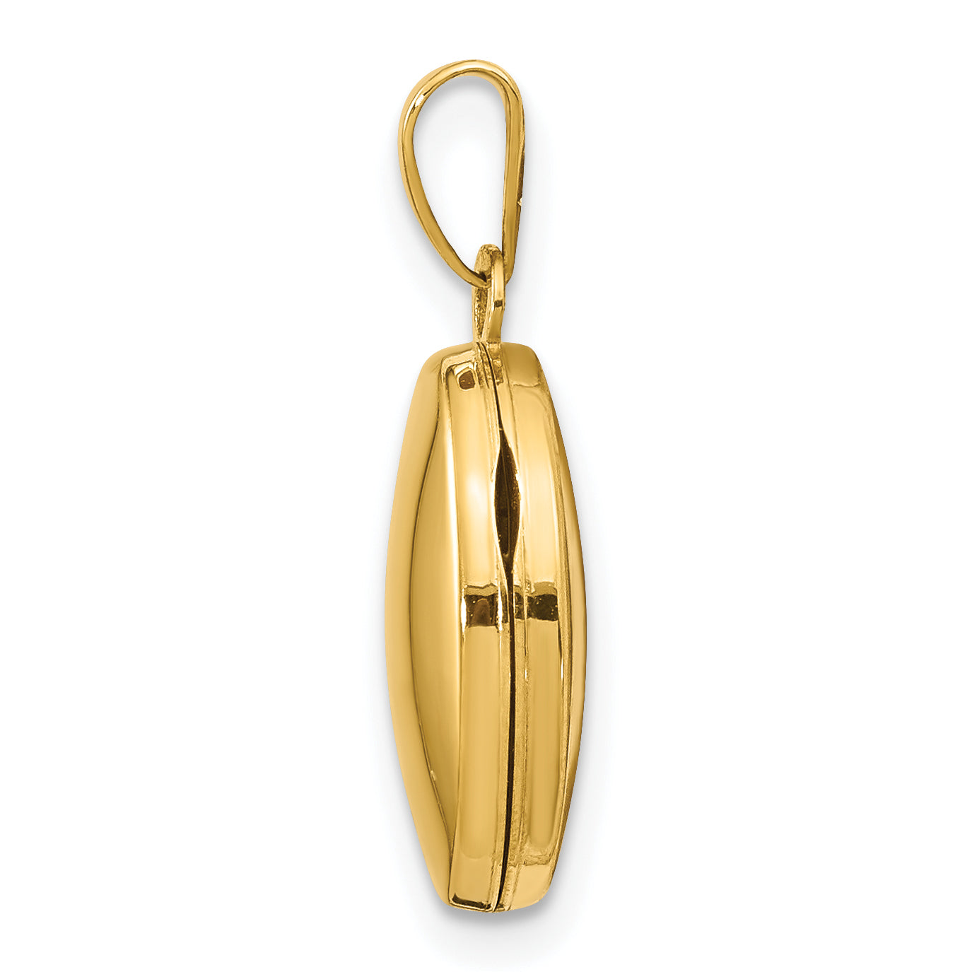 14k Yellow Gold 14ky Plain Polished Oval Locket