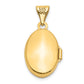 14k Yellow Gold 14ky Plain Polished Oval Locket