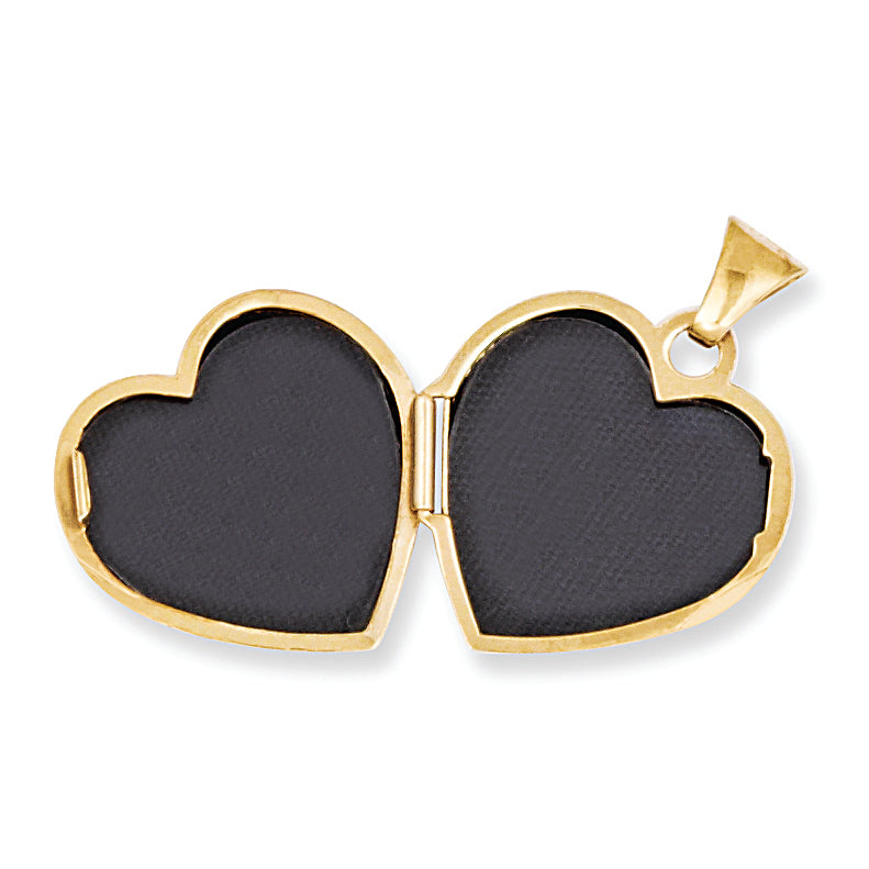 14k Yellow Gold 14k Scroll Heart Locket