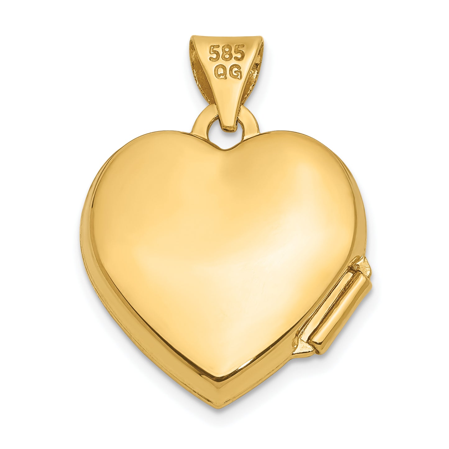 14k Yellow Gold 14k Scroll Heart Locket