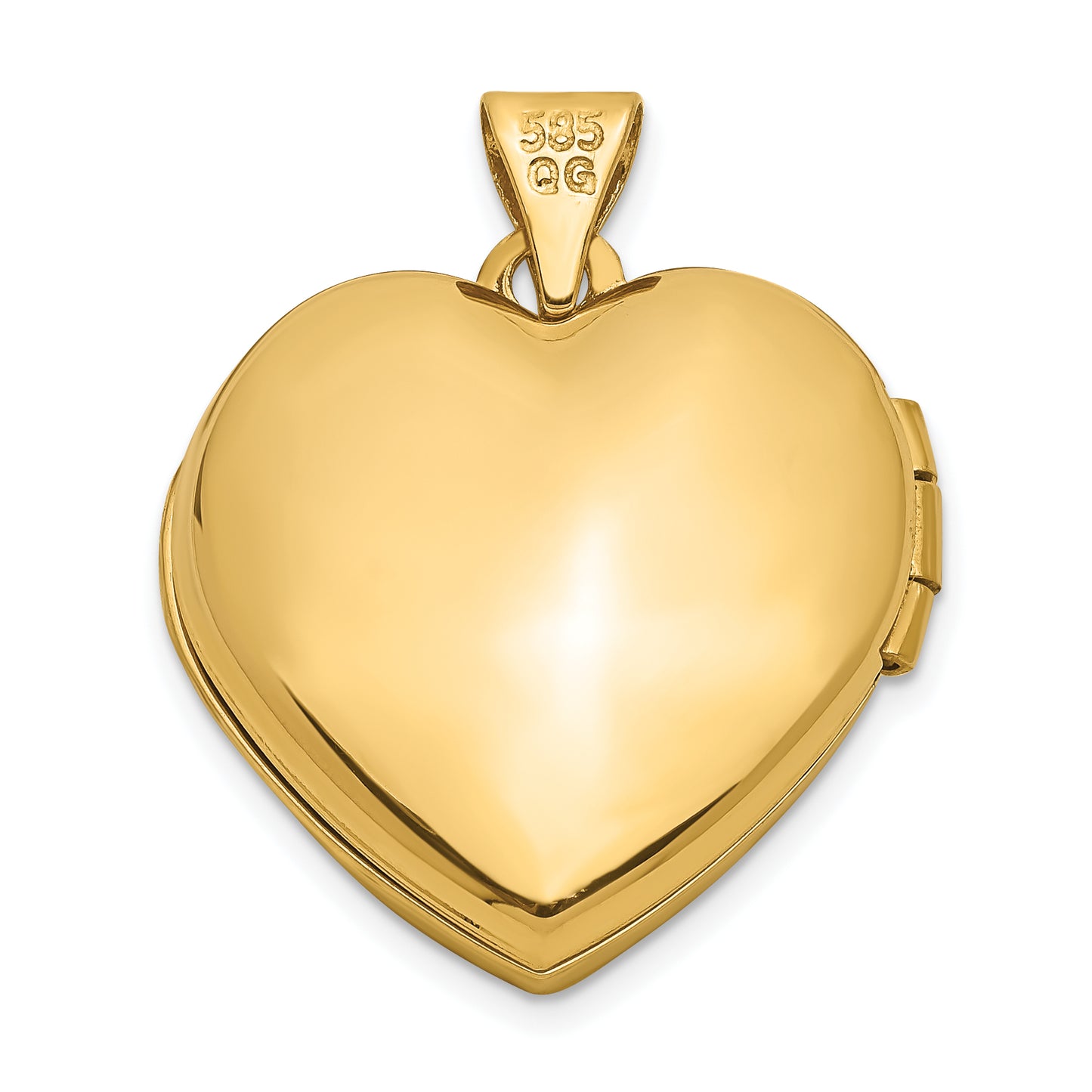 14k Yellow Gold 14k Domed Heart Locket