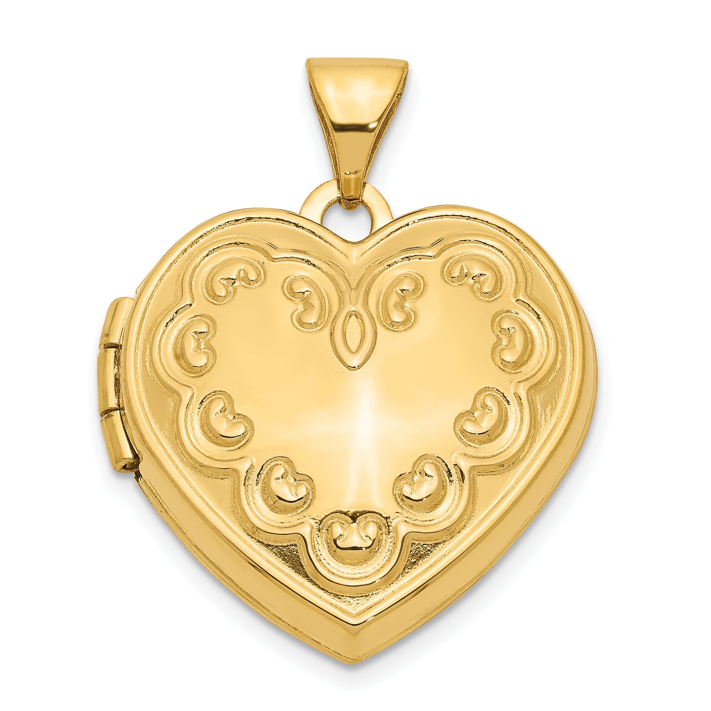 14k Yellow Gold 14k Domed Heart Locket