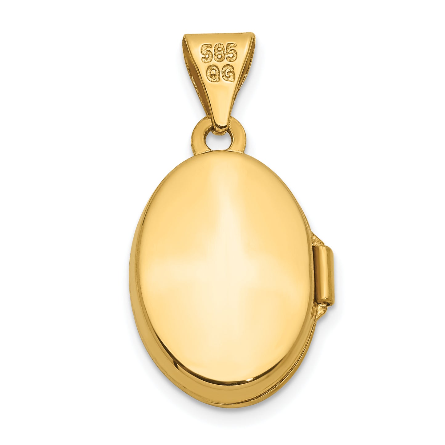 14k Yellow Gold 14k Diamond Oval Locket