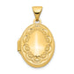 14k Yellow Gold 14k Scroll Oval Locket