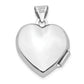 14k White Gold 14k White Gold Scroll Pattern Heart Locket