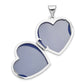 14k White Gold 14k White Gold Domed Heart Locket