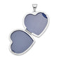 14k White Gold 14k White Gold Scroll Design Heart Locket