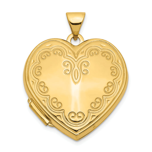 14k Yellow Gold 14k Heart Locket