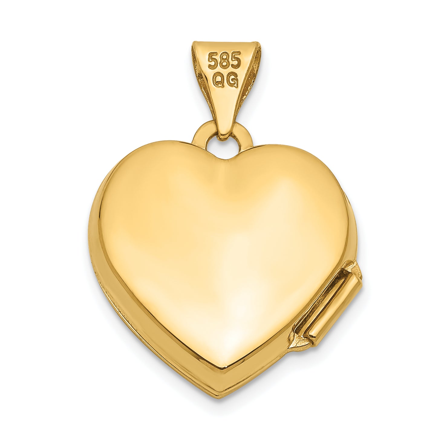 14k Yellow Gold 14ky Double Heart Locket