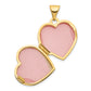 14k Yellow Gold 14ky Double Heart Locket