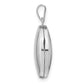 14k White Gold 14k White Gold Polished Oval Locket