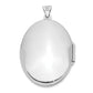 14k White Gold 14k White Gold Floral Oval Locket