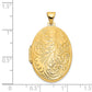 14k Yellow Gold 14k Yellow Gold Scroll Oval Locket