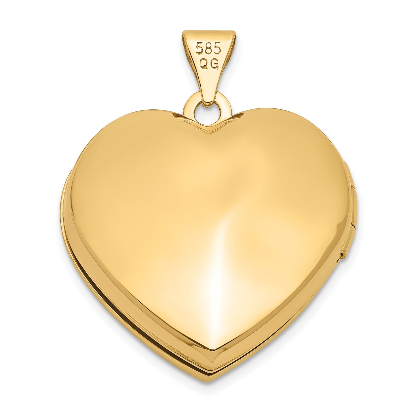 14k Yellow Gold 14k Domed Heart Family Locket