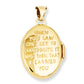 14k Yellow & Rhodium 14k Yellow Gold White Rhodium-plated Footprints Locket