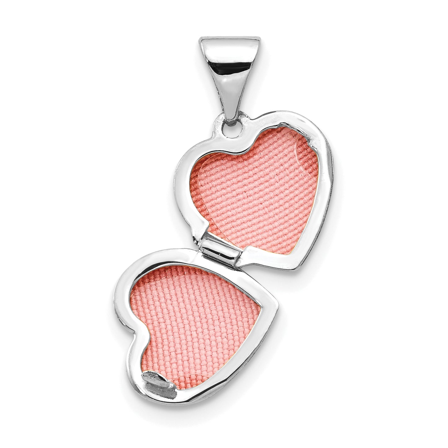 14k White Gold 14k White Gold Polished Heart-Shaped Locket