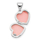 14k White Gold 14k White Gold Polished Heart-Shaped Floral Locket