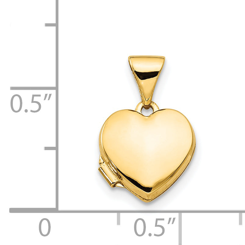 14k Yellow Gold 14k Polished Plain Heart Locket