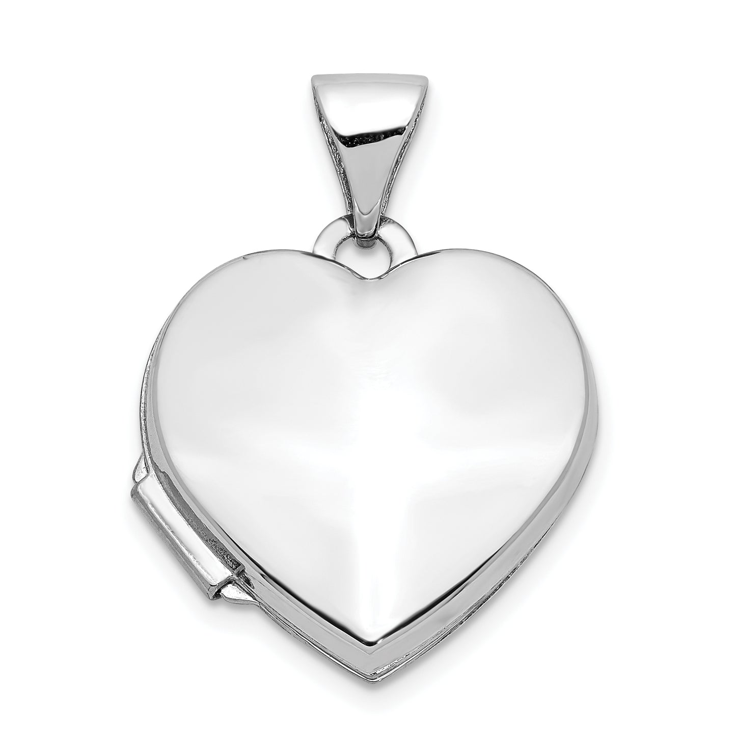 14k White Gold 14k White Gold Polished Heart-Shaped Locket