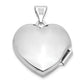 14k White Gold 14k White Gold Polished Textured Floral Heart Locket